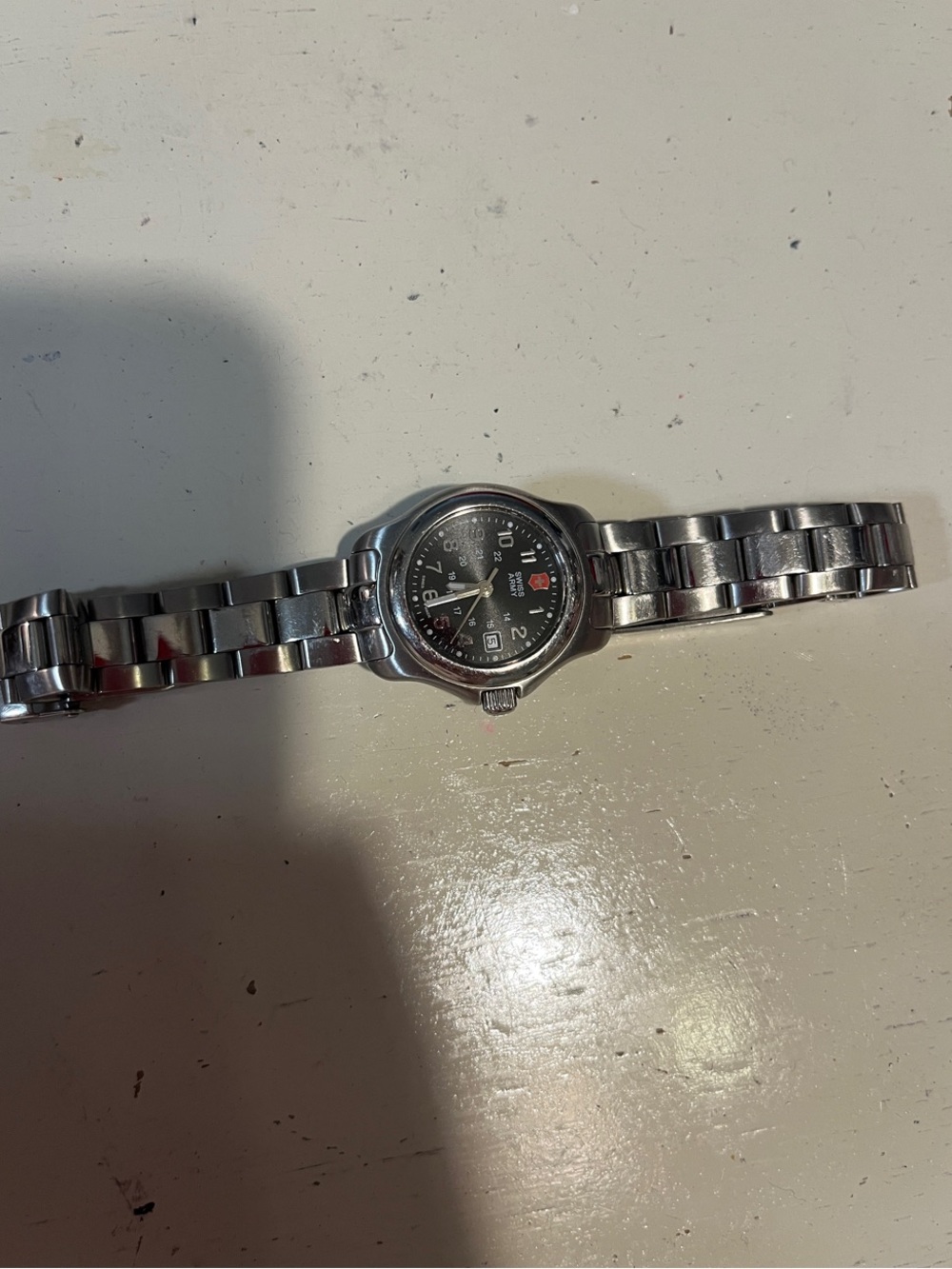 Swiss Army Stainless Steel Women's Watch - Silver with Black Dial